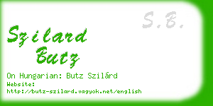szilard butz business card